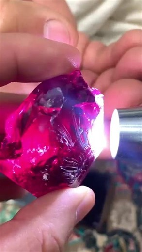 Massive Natural Spinel Rough with GRS Report | Incredible Purple Gem 💜 #spinel #shorts