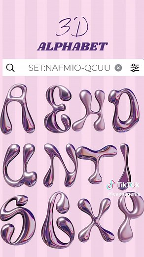 Canva code and keywords for chrome 3D alphabet elements! #canva #canvacode #canvakeywordelements #canvatutorial #canvatemplates #canvatips #canvadesigntips #3dletters #chrome