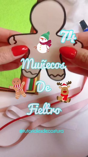 Muñecos de fieltro para la Navidad 2021: Tutorial y manualidades creativas