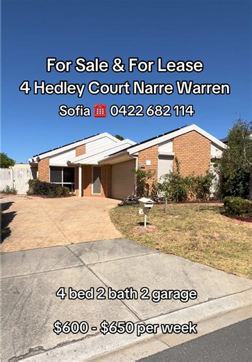 4 Bedroom Home for Sale & Lease in Narre Warren