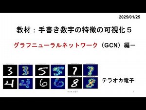 教材：手書き数字の特徴の可視化５ －グラフニューラルネットワーク（GCN）編－