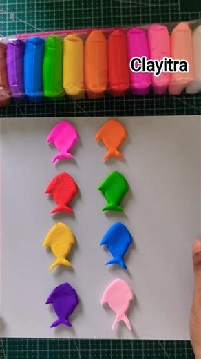 Colorful Clay Fish Making + Mixing Together 😍🎨 Satisfying ASMR #clayitra#2026 #asmr #diy #viral