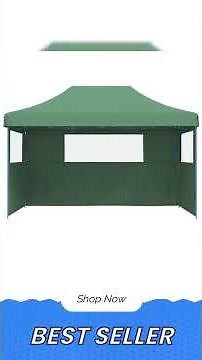 vidaXL Foldable Party Tent Pop-Up with 3 Sidewalls Green