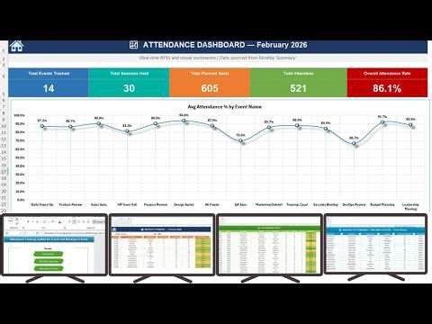 Attendance Tracking System for Event and Meetings in Excel