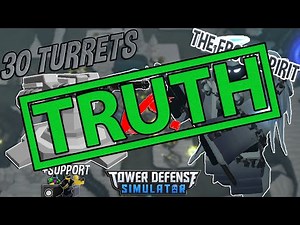 (THE TRUTH ABOUT) 30 TURRETS VS. THE FROST SPIRIT!! Tower Defense Simulator - ROBLOX