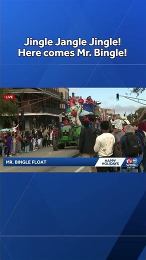Jingle Jangle Jingle! Here comes Mr. Bingle on the Manning Family Children's Holiday Parade route!