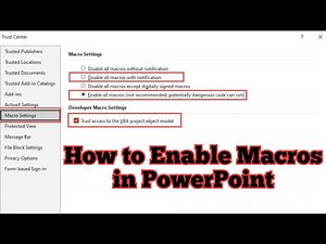 How to Enable Macros in PowerPoint - how to enable macros when using powerpoint