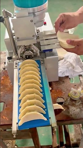 Manufacturing Dumplings Automatically Using Industrial Gyoza Machine in Food Factory