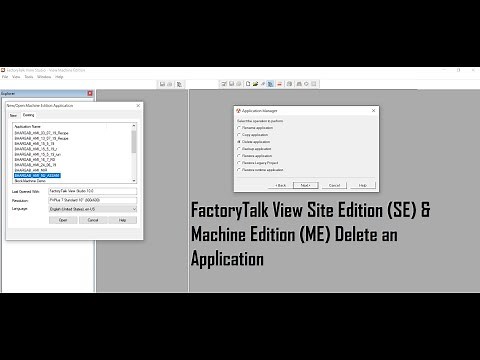 FactoryTalk View Site Edition (SE) & Machine Edition (ME) Delete an Application | SCADA & HMI .