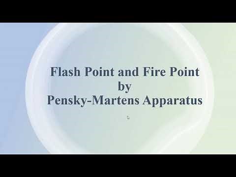 Determination Of Flash Point And Fire Point | Pensky Martens apparatus
