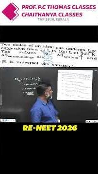 Free Expansion Entropy TRICK! 🌡️ | RENEET 2026 Thermodynamics