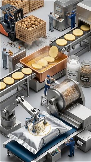 Potato Chips Factory Tour | Food Manufacturing Process 🤩