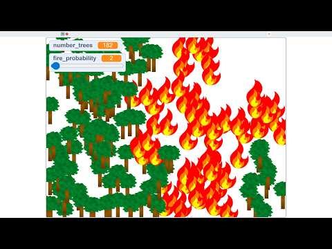 Wildfire Simulator with Scratch | Science Project