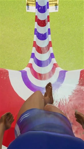 Advanced Reverse Trapdoor Water Slide POV - Planet Coaster 2 #waterslide #waterpark #planetcoaster2