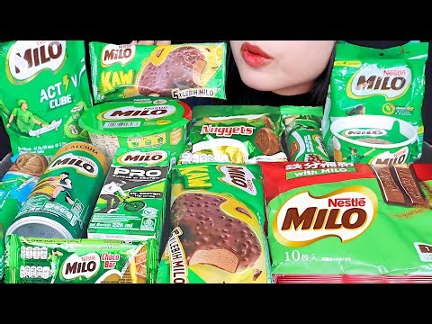 ASMR MILO PARTY (ALL VARIANT) MILO KAW ICE CREAM, MILO CHOCO BAR, MILO NUGGETS, MILO CUBE, DINOSAUR