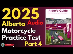 Alberta Motorcycle Practice Test Part 4 | Audio | Canadian Driver Knowledge Test