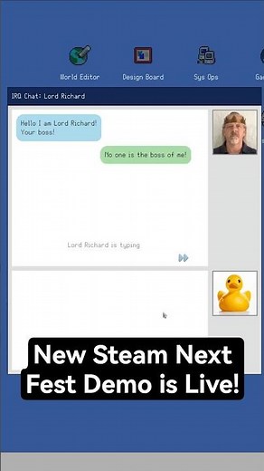 Our game dev simulator demo just launched into Steam Next Fest 2026! #nextfest #steamnextfest