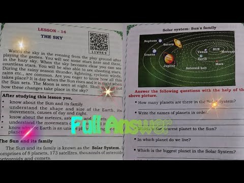 || 5th STD EVS|| lesson -14 The sky || full answer 🐼💗