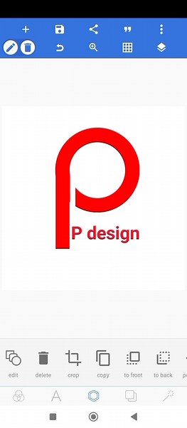 p logo design in pixelLab tutorial