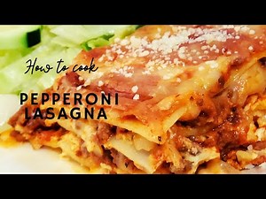 Pepperoni Lasagna #lasagna #pepperoni #beef #italiansausage
