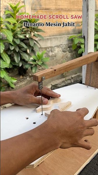 DIY Project 🔥 Homemade Scroll saw dari dinamo mesin jahit #diy