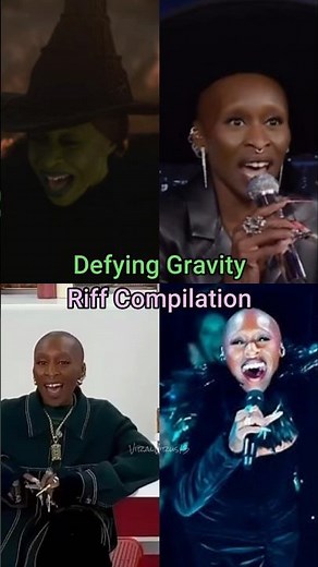 Cynthia Erivo's DEFYING GRAVITY Riff Compilation