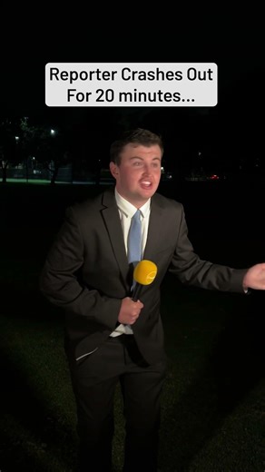 reporter crashes out for 20 minutes