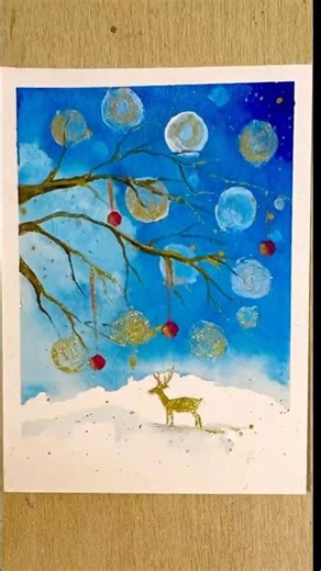 Easy Wet-on-Wet Watercolor Technique for Winter Scenes