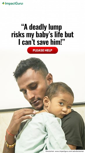 93K views · 96 reactions | Time is running out for baby Kanshu. A dangerous spinal condition threatens his life and could turn cancerous. His parents, who have already sold everything, are desperate. His father's daily wages cannot cover the critical surgery. Your donation can save him. Please act now! https://tinyurl.com/mrxmfzas | ImpactGuru India | Facebook