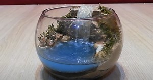 Resin DIY Miniature Waterfall Diorama