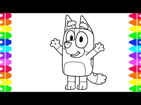 Bluey Drawing and coloring | Tips for easy step by step drawing.