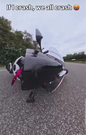 If I crash, we all crash! The worse luck of any group rider ever caught on camera!