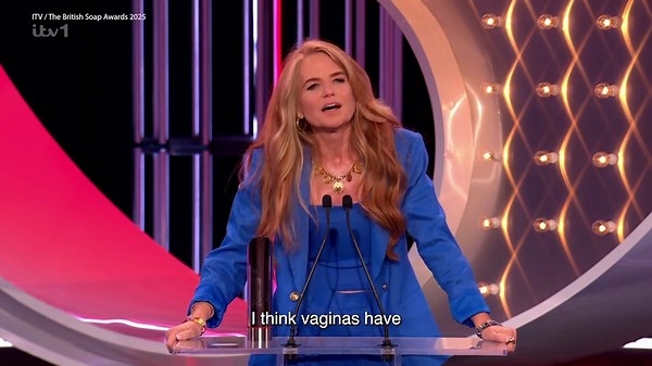 Patsy Palmer gives full blown vagina speech after comedy award win