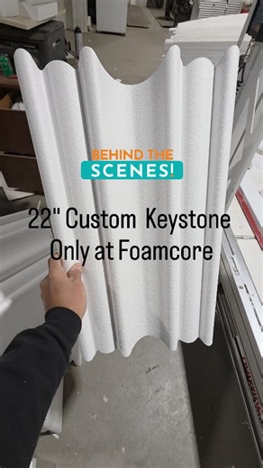 Foamcore Architectural Elements on Instagram: "Cutting some custom keystones with the hotwire cnc machine to create what the design and customer envisioned. #MadeAtFoamcore #design #architecture"