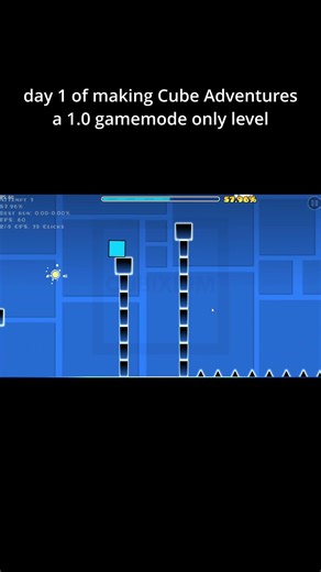 [GD:c] Day 1 of Making Cube Adventures #geometrydash #building