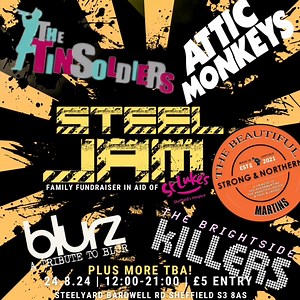 TICKETS RUNNING LOW FOR STEELJAM, FAMILY FUNDRAISER IN AID OF ST LUKES AT STEELYARD 💗 Join us for a family-friendly concert on Saturday August 24th featuring top tribute bands celebrating iconic British rock acts, local performers, artists and bands! Enjoy performances by: 🎸THE TIN SOLDIERS 🎸BLURZ 🎸THE BEAUTIFUL MARTINS 🎸THE BRIGHTSIDE KILLERS 🎸ATTIC MONKEYS 🎤MIA PARROT AS AMY WINEHOUSE PLUS MORE TBA!👀 With great music, local food vendors, and a lively atmosphere, this event promises a d
