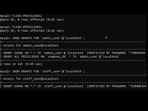 Laboratory 4: DATABASES ADMINISTRATION AND SECURITY