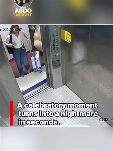 CCTV Footage of Exploding Balloons in Elevator