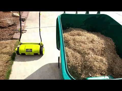 Power Raking My Lawn With The 15 Inch Sun Joe Dethatcher