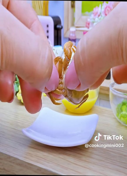 🦀 #miniature #deliciousfood #minicooking #asmr | food