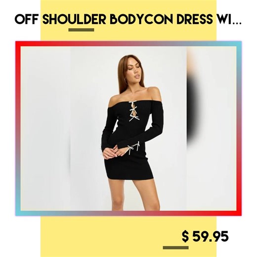 This dress just dropped and it’s creating a stir! 😍✨ Step into any occasion with confidence in our Off Shoulder Bodycon Dress with Bow Detail! This stunning piece hugs your curves in all the right places, made from soft, breathable fabric that moves with you. Whether you're headed to brunch with friends or a romantic dinner date, its playful bow adds that chic finishing touch while keeping you effortlessly stylish. 💃🌸 Elevate your wardrobe without breaking the bank for just $59.95. Get ready 