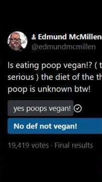 ¿Es comer caca vegano?