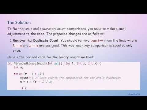Understanding Key Comparisons in Binary Search: Debugging Your Java Code