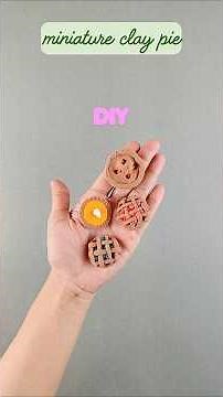 DIY miniature clay pies using bottle caps