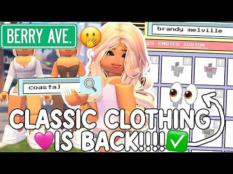 SECRET UPDATE?! CLASSIC CLOTHING BACK & OUTFITS WORKING IN BERRY AVENUE!!