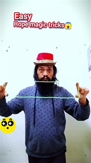 easy rope magic tricks🤠 #magic #magictrick #magictutorial
