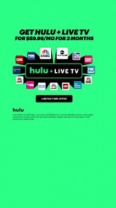 Add Live TV to Hulu and what do you get? Endless amounts of entertainment. Sign up today and start streaming. | Hulu | Facebook