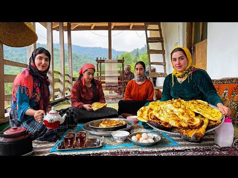 Traditional Village Breakfast & Fresh Bread 🍞 | Peaceful Morning in Rural Iran
