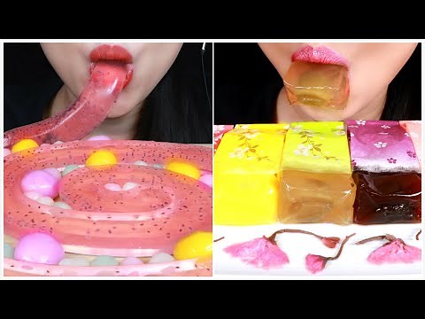 ASMR SATISFYING JELLY EATING SOUNDS COMPILATION #2 jello food 젤리 먹방 JELLY MUKBANG ゼリーを食べる音 咀嚼音 Abbey