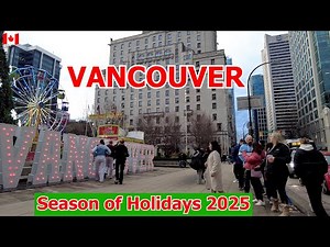 Life in DOWNTOWN VANCOUVER CANADA on December 13 2025 - City Walking Tour